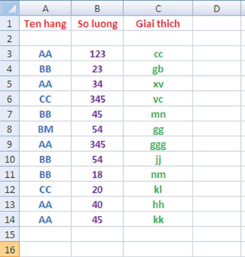 chia 1 sheet thành nhiều trang trong excel